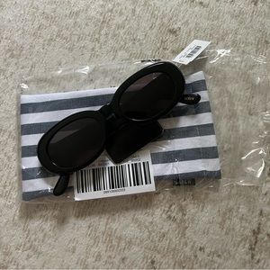 J. Crew black oval sunglasses- brand new
